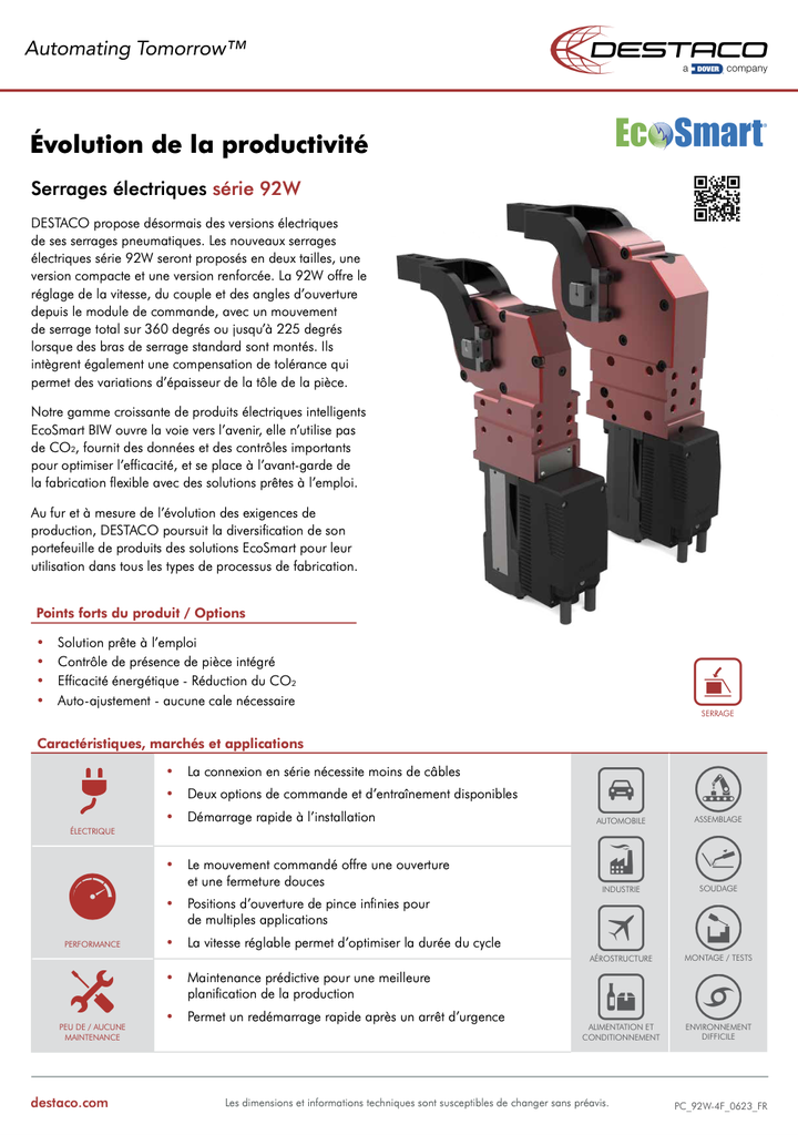 92W Series Electric Power Clamp Flyer_FR