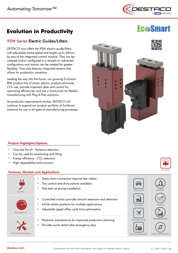 95W Series Electric Pin Package Flyer_GB